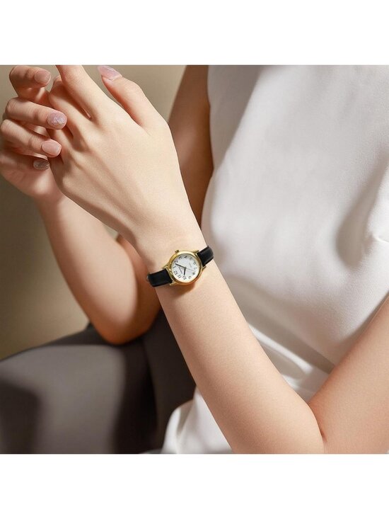Chic Minimalist Women\'s Analog Watch, Leather Band, Luminous Dial, Quartz main image 5